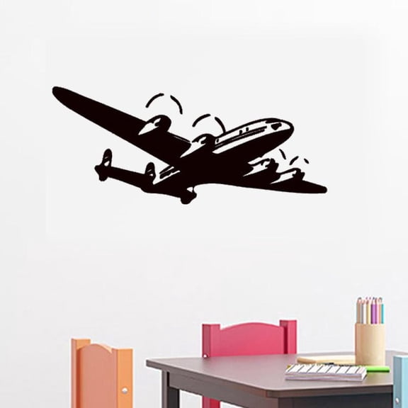 Cartoon Plane Airplane Wall Sticker Home Decor Kids Children Room Decoration Nursery Wall Decals Vinyl Art Murals Wallpaper 58x24cm