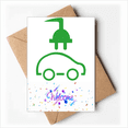 thumbnail image 1 of Cartoon Plug Energy Vehicles Protect Environment Welcome Back Greeting Cards Envelopes Blank, 1 of 4