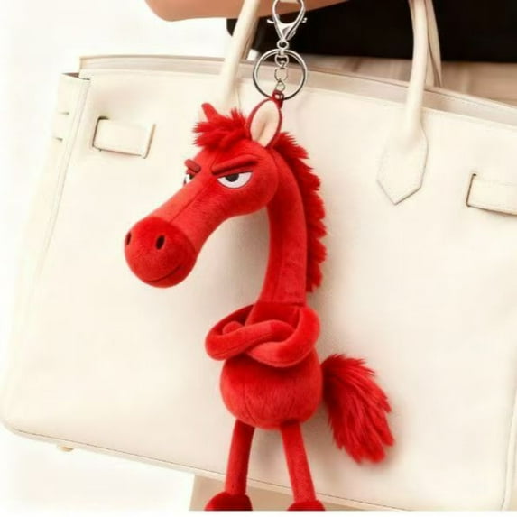 Cartoon Plush Doll Toy, Horse-Shaped Stuffed Rag Doll Keychain For Big Kids & Teens, Soft Plush Material With Durable Stitching, Perfect Gift For Collectors And Fans Of Whimsical