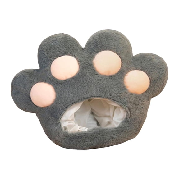 Cartoon Plush Hat Decorative Lightweight Dress up Head Warmer Women Men Headwear Gray