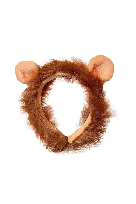 Cartoon Plush Headband for Kids Roleplay Costume Ear Hairhoop Birthday Party Headpiece Face Washing Hairband