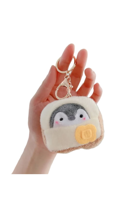 Cartoon Plush Pendant Key Hold Schoold Bag Charm Keychain Positive Energy for Enthusiasts Perfect School Bag Accessory