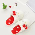 thumbnail image 1 of Cartoon Plush Slippers Floor Slippers Japanese Anime Warm Winter Indoor Slippers Flat Casual Non-slip Girl Home Shoes Kuromier, 1 of 11