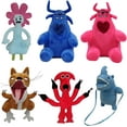 thumbnail image 1 of Cartoon Plush Toys Set,Cute Animal Plushies Toy for Game Fans,Horror Monster Stuffed Doll Gifts for Kids Children, 1 of 16