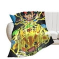 Cartoon Pokemon Blanket for Kids Flannel Throw Blanket Pokemon Merch