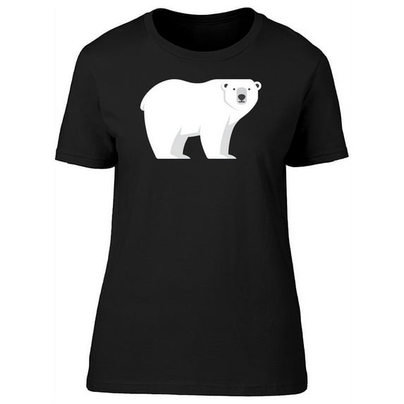Cartoon Polar Bear Standing T-Shirt Women -Image by Shutterstock, Female XX-Large
