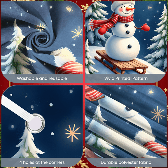 Cartoon Polar Bear Winter Banner Snowflakes Ice Skating Holiday Let it Snow for Winter Party Christmas Event Seasonal Decoration