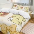 Cartoon Pompompurin Soft 3Piece Bedding Set (1 Duvet Cover + 2 Pillow