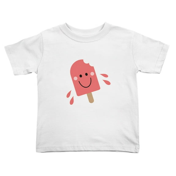 Cartoon Popsicle Cute Toddler T-Shirts for Boys Girls (White, Youth L)