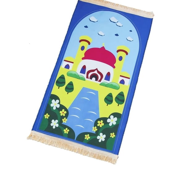 Cartoon Prayer Islamic Carpet for Muslims Mat Carpet Islamic Gift for Children