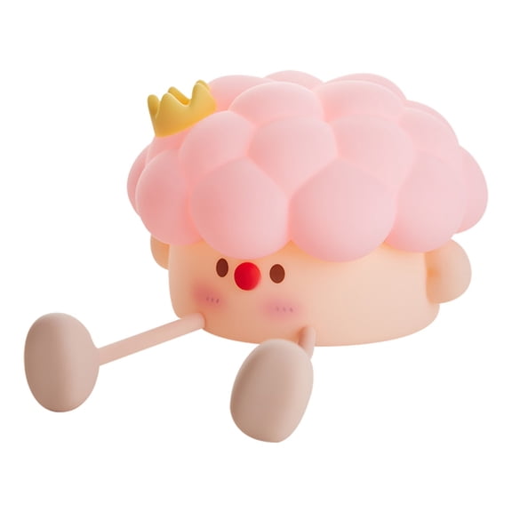Cartoon Prince Tap Touch Sensor Night Light Rechargeable Wireless Portable Adjustable Brightness Lamp for Bedside Desk Living Room Nursery Decor Eye Care Gentle Ambient Lighting
