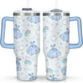 thumbnail image 1 of Cartoon Princess Tumbler with Handle & Straw | Princesses Dress and Shoe | Travel,Coffee Mug -Birthday,Christmas Gift to Girl/Women, 1 of 6