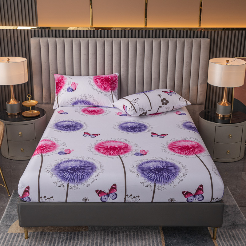 Cartoon Print Pattern Polyester Fitted Sheet（No Pillowcase）Full