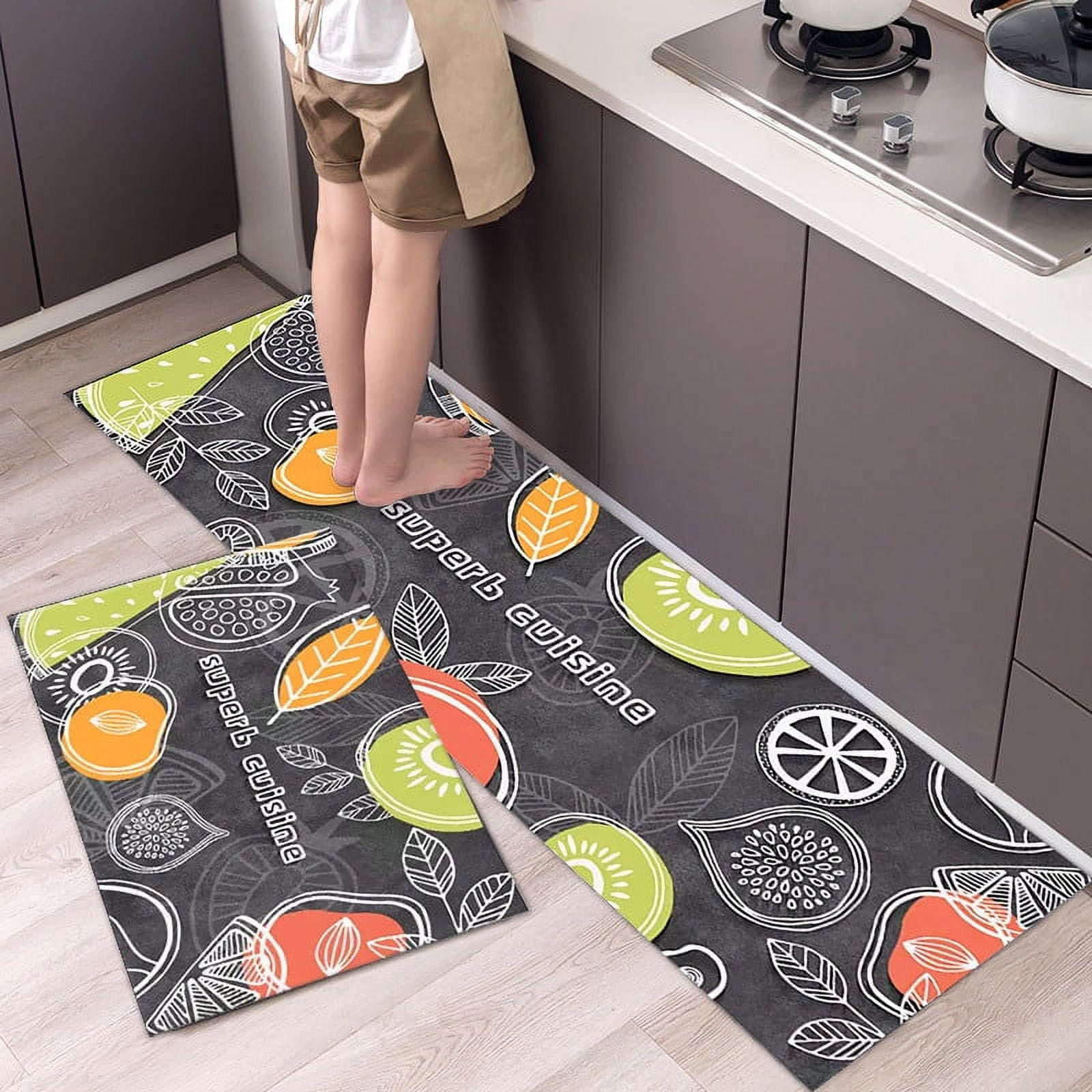 Cartoon Printed Kitchen Mat Home Living Room Balcony Washable Rug ...