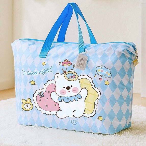 Cartoon Printed Travel Duffel Bag, Large Capacity Clothing Storage Tote ...