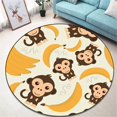thumbnail image 1 of Cartoon Printing Round Carpets for Living Room Mat for Children Floor Circle Rug Yoga Mat Bedroom Esports Chair Mats Washable, 1 of 6