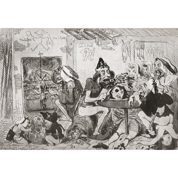 Cartoon Published In England 20Th September 1792 After The September Massacres