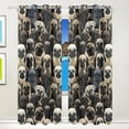 thumbnail image 1 of Cartoon Pug Dog Printing Blackout Curtains for Living Room Bedroom 55W x 72/84L Insulated Window Drapes 2 Panels, 1 of 6