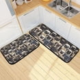 thumbnail image 1 of Cartoon Pug Dog Printing Kitchen Mat Set of 2 Cushioned Non Slip Rugs for Bedroom Floor Runner Mats, 1 of 7