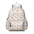 thumbnail image 1 of Cartoon Pug and Heart Backpack for School,Cute School Bag,Schoolbag with Adjustable Shoulder Straps & Padded Back,13.4"x11"x4.7", 1 of 6
