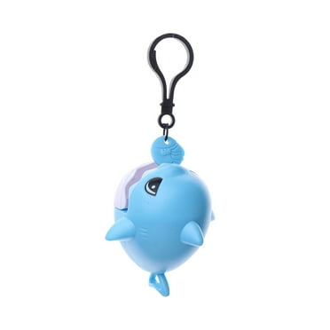 Cartoon Pull String Bite Teeth Shark Pendant Keychain For Schoolbag Hanging Decor Cute Shrink Rope Shark Eat Fish Doll Keychain