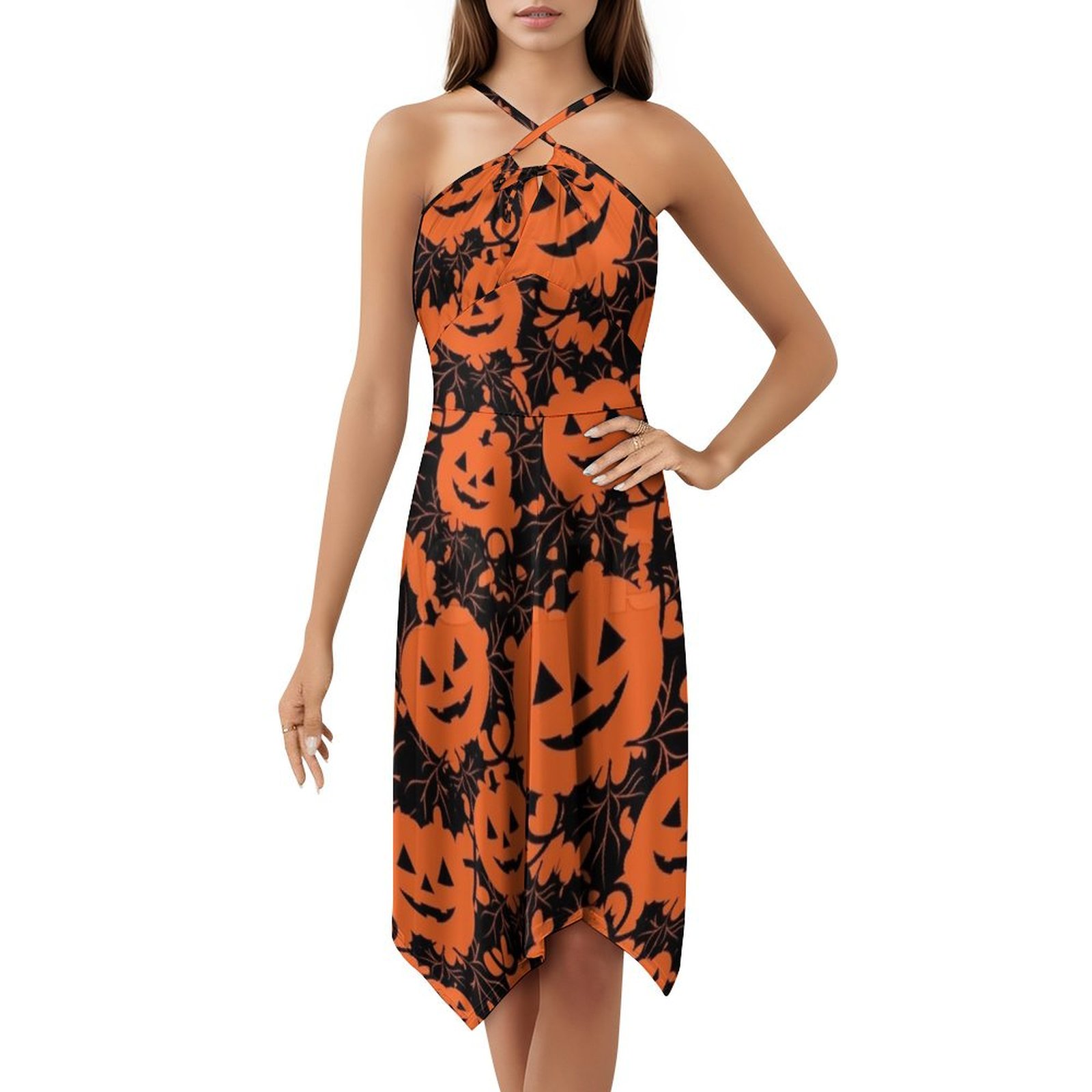 Cartoon Pumpkin Citrus Stem Dress Elegant Party Dresses Evening Dresses ...