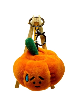Pumpkin Key Ring Chain - Halloween Orange Acrylic Pendant (30mm), Handmade In Berlin