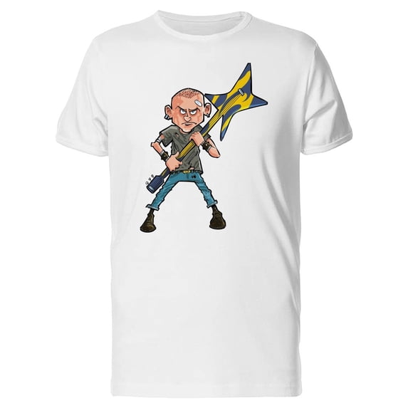 Cartoon Punk Teen With A Guitar Tee Men's -Image by Shutterstock