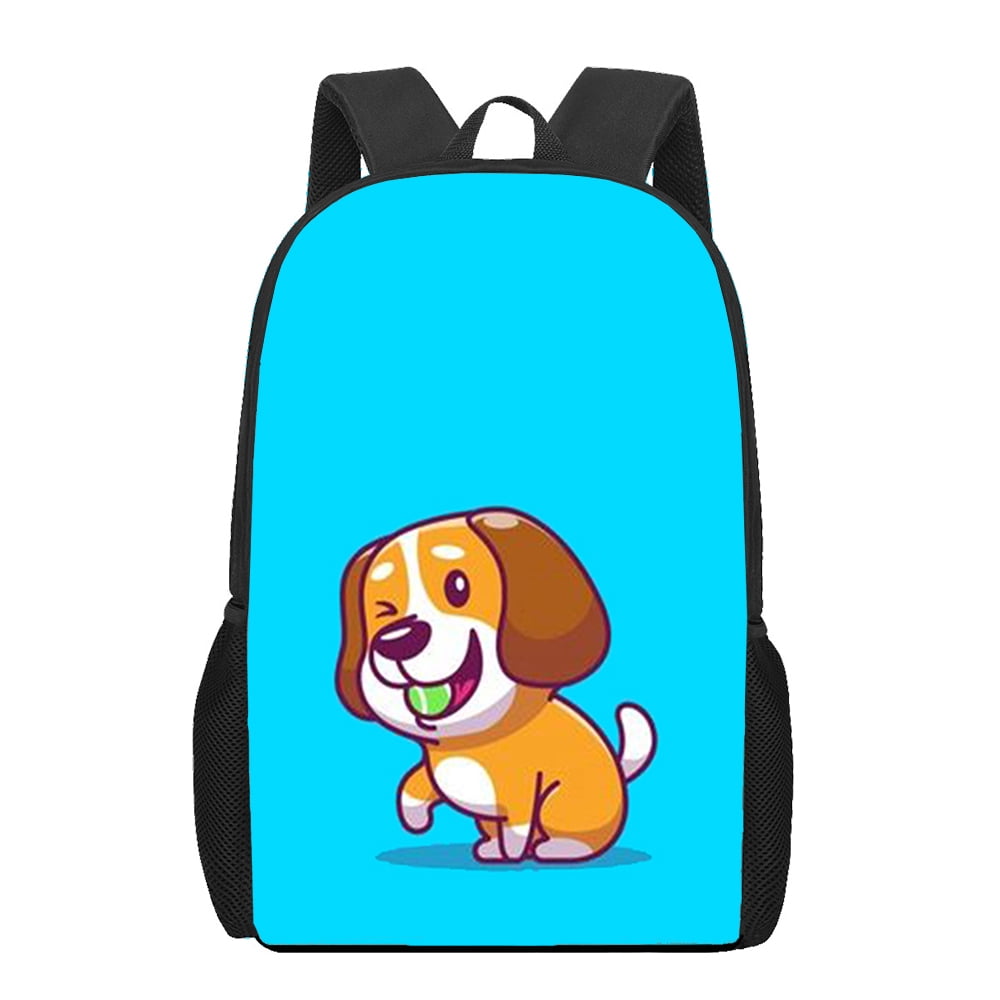 Xigua Cartoon Puppy Backpack – Lightweight School Bag For Kids & Teens, Water Resistant, Multi-Pocket - View #3