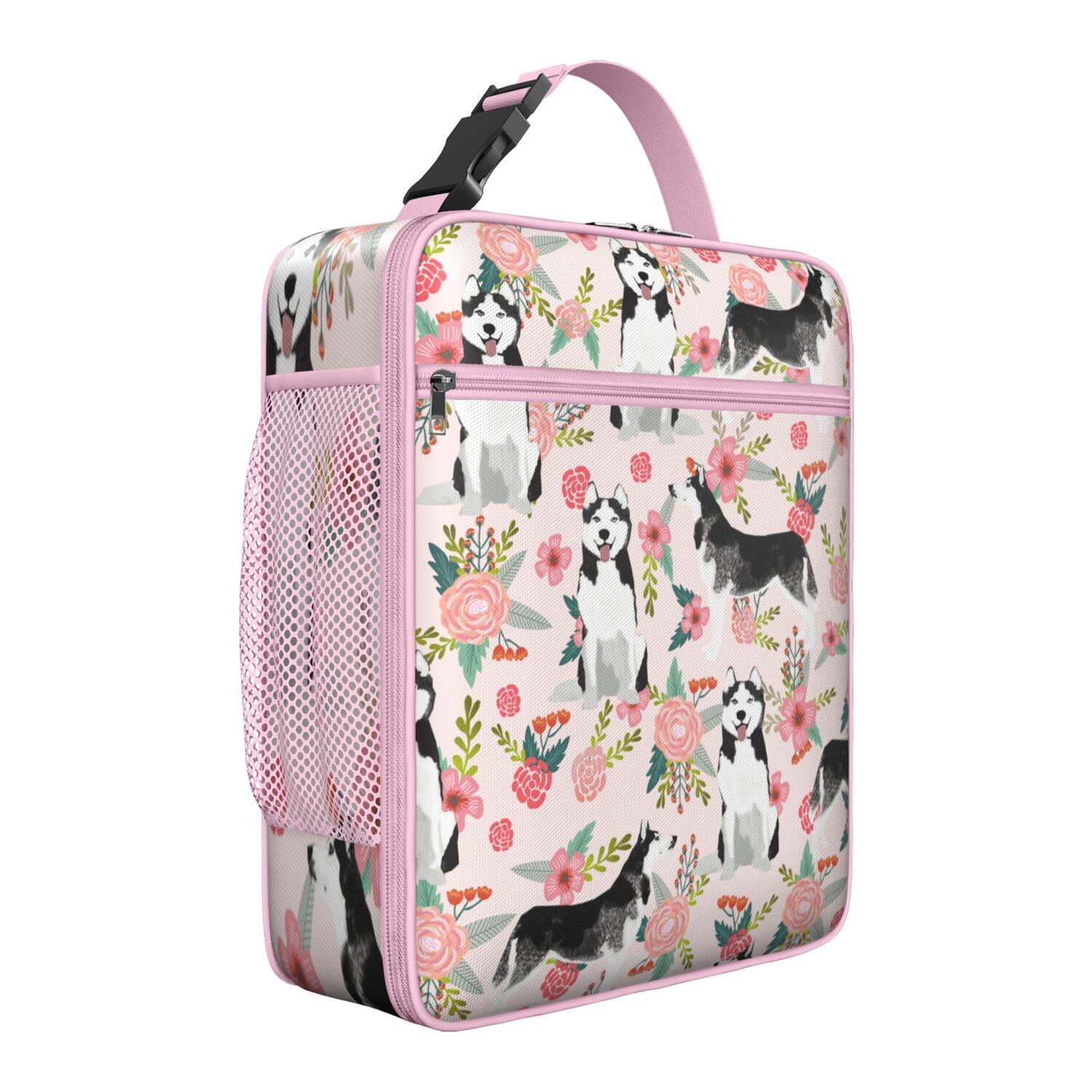 Cartoon Puppy Pattern Lunch Tote Bag, Insulated Waterproof Bento Box with Adorable Dog Print, Durable and Spacious Cooler for Work, Gym, Picnic, Travel