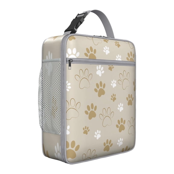 Cartoon Puppy Pattern Lunch Tote Bag, Insulated Waterproof Bento Box with Adorable Dog Print, Durable and Spacious Cooler for Work, Gym, Picnic, Travel