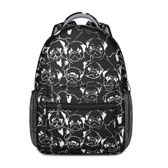 Cartoon Puppy Pattern School Backpack - Waterproof & Breathable Bookbag for College Students