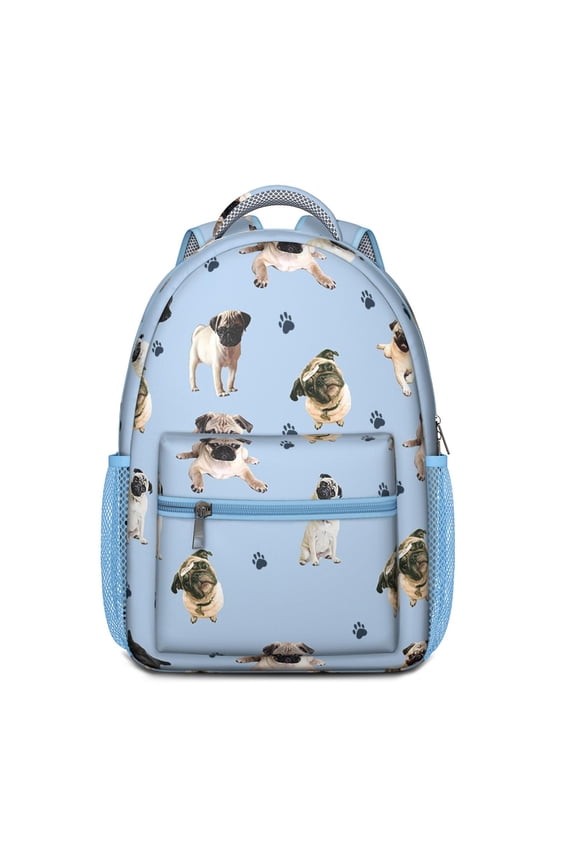 Cartoon Puppy Print Ergonomic Backpack - Lightweight & Breathable Mesh Straps