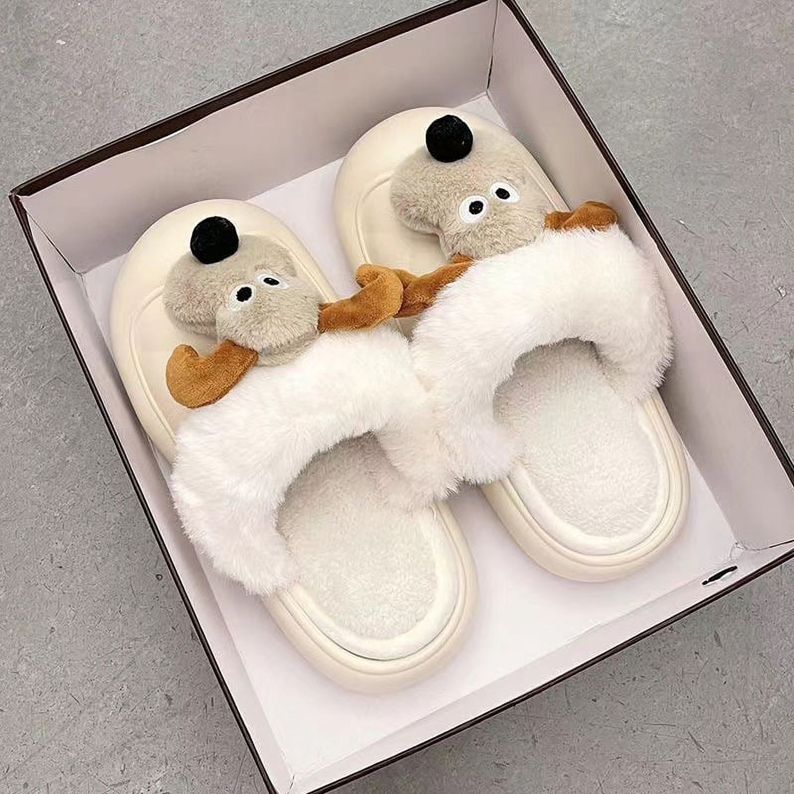 Cartoon Puppy Slippers Poop Sense Soft Bottom Slippers Antislip Padded