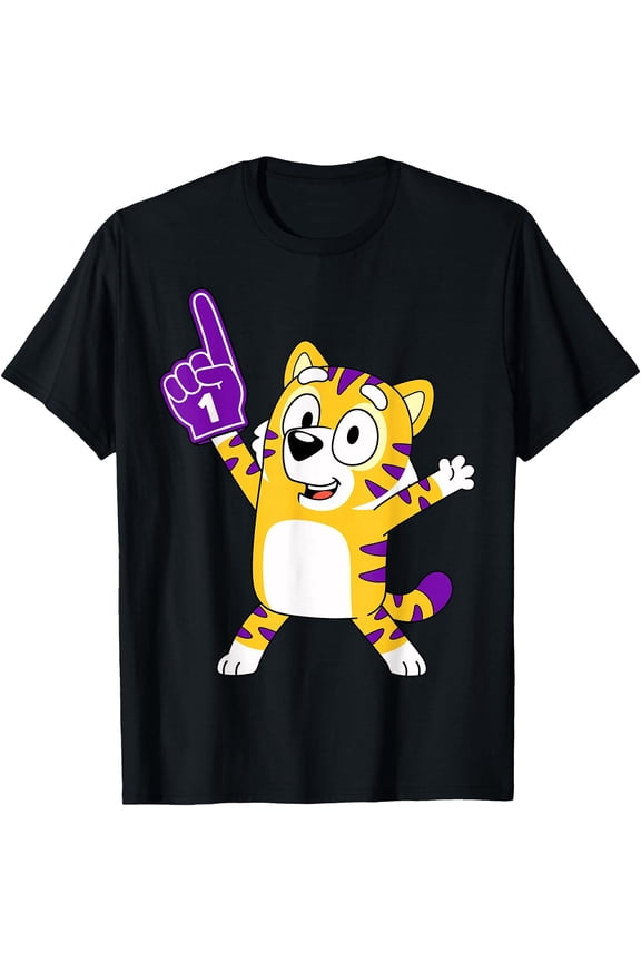 Cartoon Purple Tiger For T-Shirt, Unisex T-Shirt