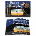 thumbnail image 1 of Cartoon RV Placemats Set&nbsp;of 1 Happy Camping Moon Star Nights Mountain Heat Insulation Washable Place Mats, Non-Slip Table Mats for Dining Table Party Kitchen Decor,13x19 Inch, 1 of 9