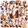 thumbnail image 1 of Cartoon Rabbit Fire Theme Stickers, Waterproof Rabbit Fire Theme Sticker for Water Bottle Laptop Phone Cases Planner Skateboard Luggage Helmet Party Favor Decor, Ideal for Adults Teens Teacher Rewards, 1 of 9
