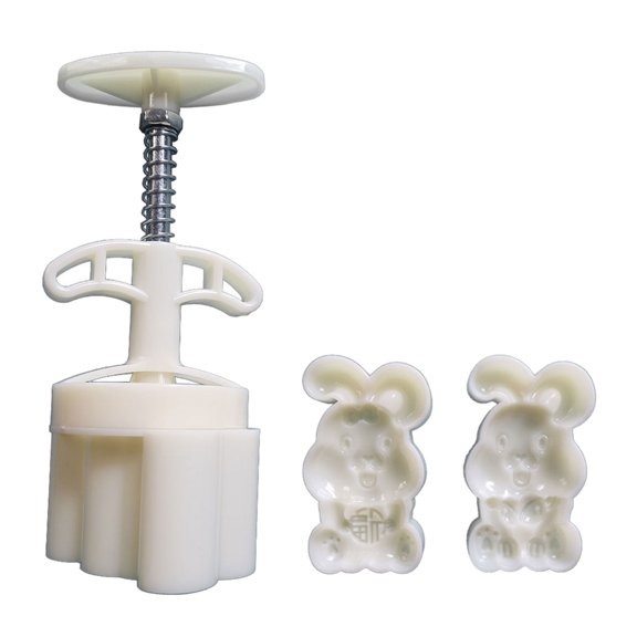 Cartoon Rabbit Moon Cake Mould Set Suitable for Diy Cookie Mould Accessories
