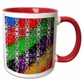 thumbnail image 1 of 3drose, Cartoon Rabbit Pattern, 11oz Two-tone Red Mug, 1 of 6