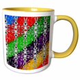 thumbnail image 1 of 3drose, Cartoon Rabbit Pattern, 15oz Two-tone Yellow Mug, 1 of 6