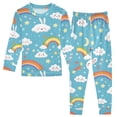 thumbnail image 1 of Cartoon Rabbit Pattern Cotton Pajamas 2 Piece Set Sleepwear Soft and Comfortable Homewear Nightwear, 1 of 7