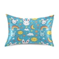 thumbnail image 1 of Cartoon Rabbit Pattern Pillowcase Queen Size 30''x20'' Satin Double-Sided Print Soft Wrinkle Resistant, 1 of 9