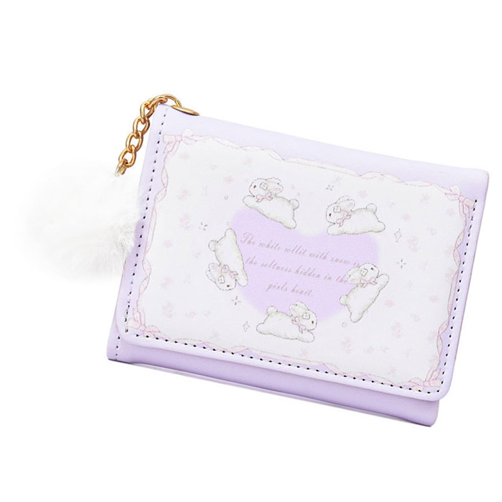 Cartoon Rabbits Wallet Korean Styles Short Purse Card Case PU Coin ...