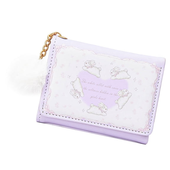Cartoon Rabbits Wallet Korean Styles Short Purse Card Case PU Coin Purse Trifold Wallet with Card Holder