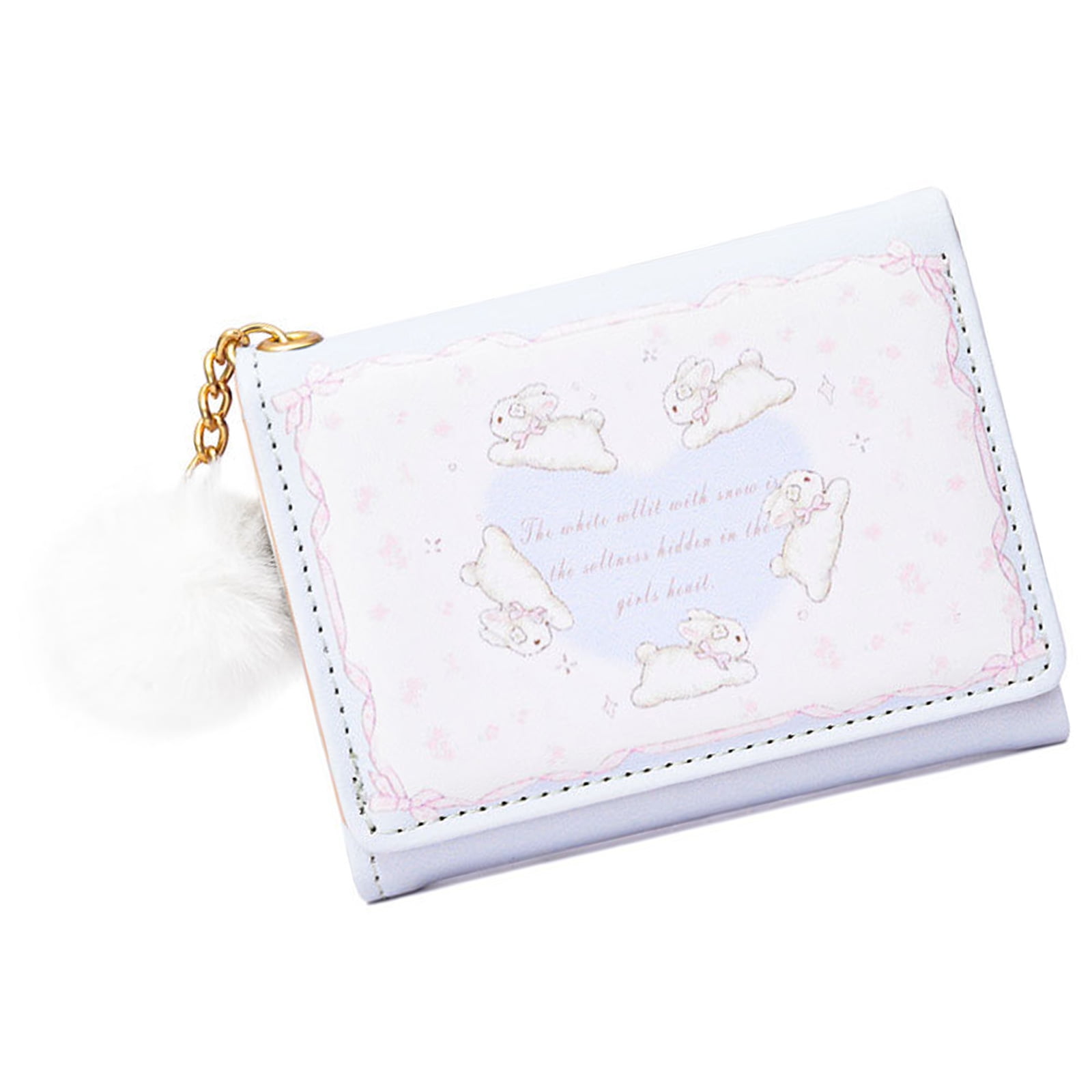 Cartoon Rabbits Wallet Korean Styles Short Purse Card Case PU Leather ...