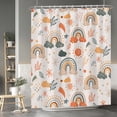 thumbnail image 1 of Cartoon Rainbow Shower Curtain Lovely Rainbows Pattern Colorful Cute Cloud Sun Stars Shower Curtains for Boys Girls Nursery Bathroom Bathtubs Waterproof Fabric with Hooks 72x84 Inches, 1 of 6