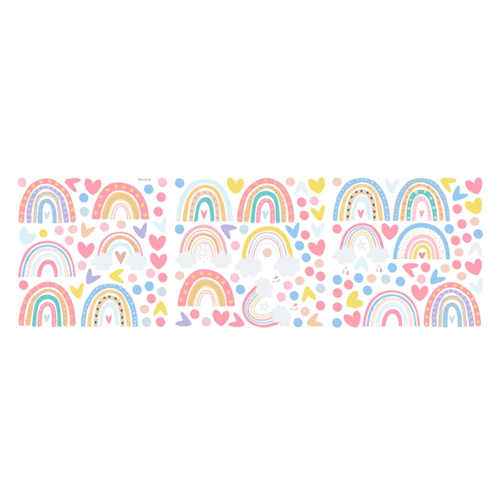 Cartoon Rainbow Wall Sticker Removable Decorative Decals Kids Room