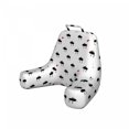 thumbnail image 1 of Cartoon Reading Pillow Cover, Funny Moose Along Heart Shaped Balloons Flowers and Bird Birthday Celebration, Unstuffed Printed Bed Rest Case from Soft Fabric, XL Size, Black and White, by Ambesonne, 1 of 4