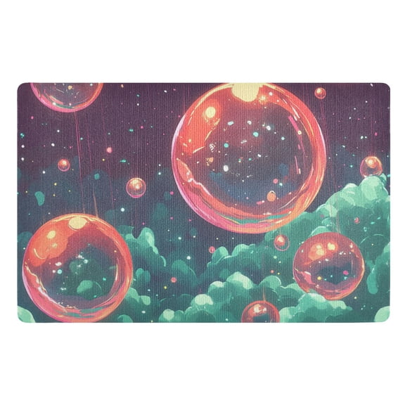 Cartoon Red Bubble Floor Door Mat Outdoor Indoor for Home Entrance Welcome Mats 32"x20"