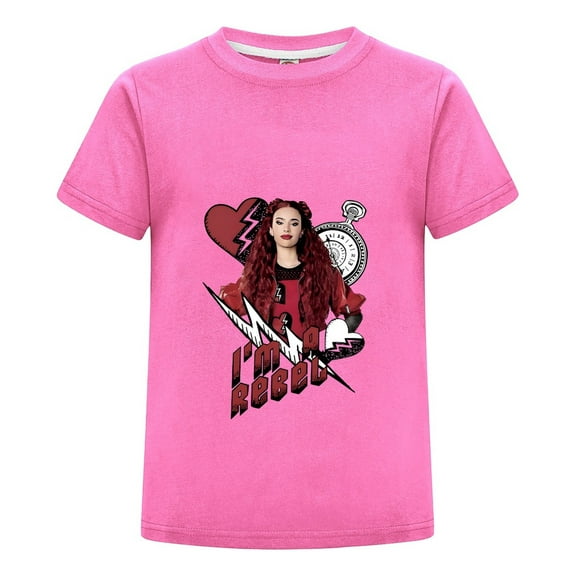 Cartoon Red Princess T-Shirt for Kids – Descendant 4 Graphic Top for Girls